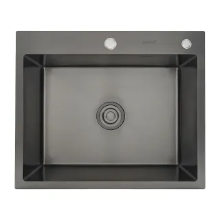 Кухонная мойка Gappo GS6050-6 с коландером графит